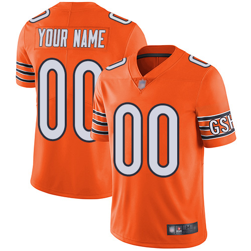 Limited Orange Men Alternate Jersey NFL Customized Football Chicago Bears Vapor Untouchable
